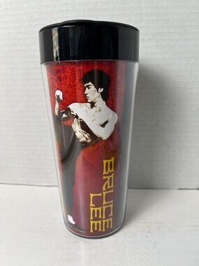 Bruce Lee Travel Mug 16oz Vandor Tumbler NWT Martial Arts Cup w Lid